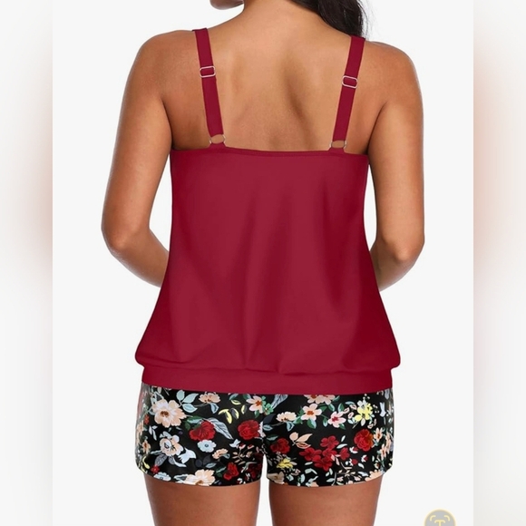 Aqua Eve Two Piece Women's Tankini #818 - Picture 6 of 11